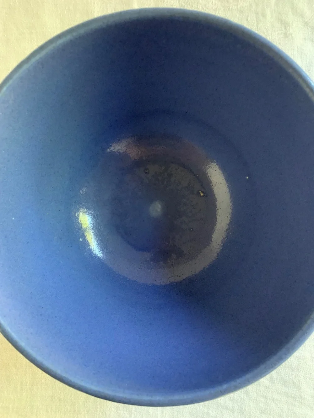 Vintage Bauer Ringware Blue Mixing Bowl 8.75” California Pottery Kitchen